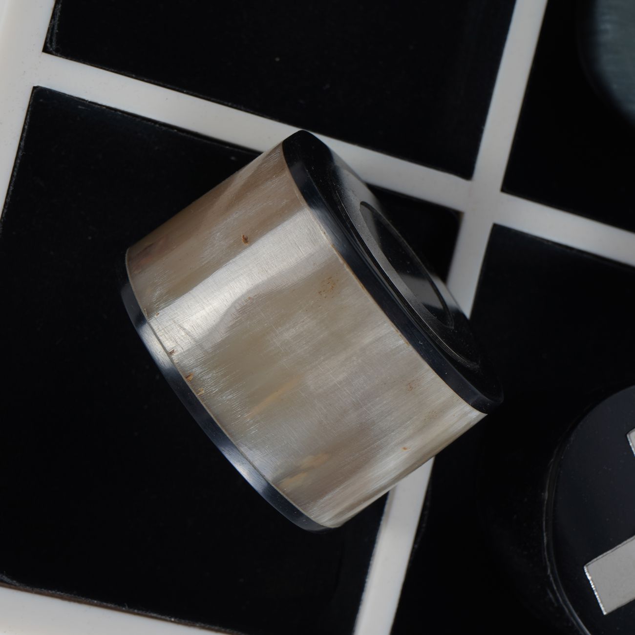 Stack Black & White Horn Noughts & Crosses Set